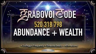 Abundance Frequency + Grabovoi Codes  888 Hz  Attract Wealth Money  Grabovoi Sleep Meditation