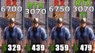 RX 6700 XT vs RTX 3070 vs RX 6750 XT vs RTX 3070 Ti  R7 7800X3D  Tested in 15 games