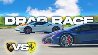 Drag Race - Lamborghini Revuelto vs Ferrari Sf90 CarWow BTS