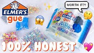 100% HONEST ELMERS CLEAR SLIME BUCKET REVIEW Store Bought Slime ASMR