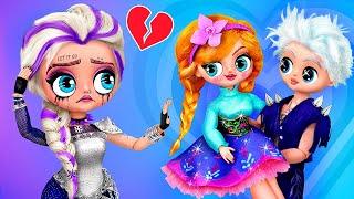 Elsa Rockera VS Anna Adorable Triangulo Amoroso  31 Manualidades para Muñecas LOL