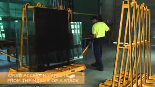 Storing and handling glass sheets
