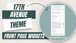 17th Avenue Design Theme Widgets for WordPress  17th Avenue Designs #wordpresstutorial #wordpress
