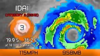 Cyclone Idai nearing landfall - 6pm EAT March 14 2019