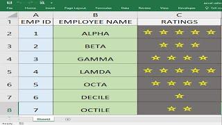 How do I create a Star rating in Excel  what is star function in Excel 