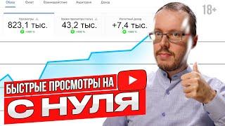  БЫСТРЫЕ ПРОСМОТРЫ НА YouTube с нуля. Схема для новичков. Неудобная правда от Конодена