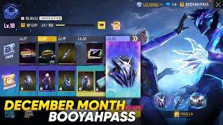 BOOYAH PASS SEASON 12 FULL REVIEW DECEMBER MONTH BOOYAH PASS REVIEW  FREE FIRE NEW BOOYAH PASS