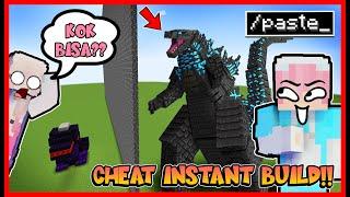 BUILD BATTLE  ATUN PAKE CHEAT COPY PASTE DAN MENGHABISKAN SEMUA DIAMOND MOMON  Minecraft