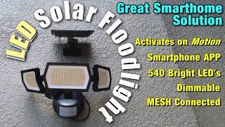 SMART LED SOLAR FLOODLIGHT  Bright Floodlight on Motion Detection *ONFORU*