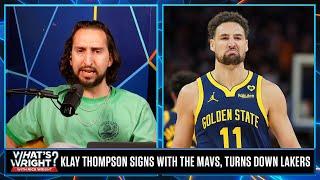 Klay Thompson turns down the Lakers signs with the Mavericks  What’s Wright?