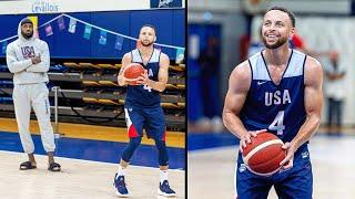 Stephen Curry Teaches LeBron James Shooting In Team USA Basketball Practice 2024 USA Basketball