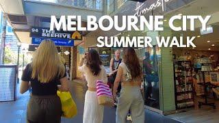 Melbourne City SUMMER Walk⎮Melbourne City Summer Walk ⎮Walking Tour