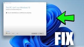 Fix You cant install Windows on a USB flash drive using Setup on Windows 1011