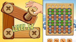  WOOD NUTS SCREW PUZZLE  Level 14  Gameplay Walkthrough