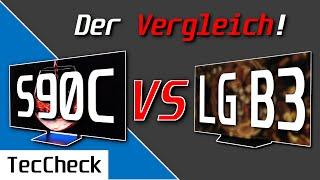 Der MITTELKLASSE Vergleich  LG B3 vs. Samsung S90C  Welcher OLED-TV ist besser?  Das Duell