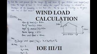 Calculation of Wind load   Design of steel structures and timber  IOE IIIII PU MU 