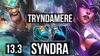 TRYNDA vs SYNDRA MID  1304 72% winrate 9 solo kills Legendary  KR Challenger  13.3