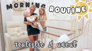 SOLO MOM MORNING ROUTINE 2024  Realistic Uncut Mom of 2 School Day