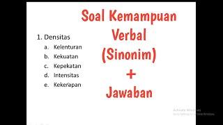 Soal + Jawaban Kemampuan Verbal Sinonim