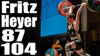 Fritz Heyer 60.7kg 87kg Snatch 104kg Clean and Jerk - 2019 German Champion