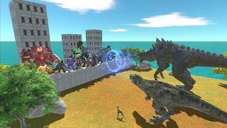 EPIC BATTLE - Super Heroes Defend The Wall From Zilla and Dinosaurs Size Evolution