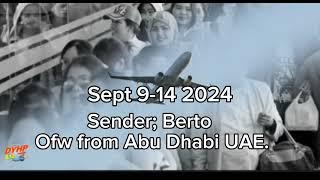 Ofw from Abu Dhabi UAE.. Bagong Bayani  Sender Berto.