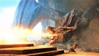Drogons Mourns and destroys Iron Throne and Takes her Mother along with Him Scene  GOT 8x06 Finale