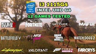 i3 1115G4 Intel UHD Graphics Gaming Test  2021