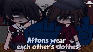 Aftons rate each others clothes  Remake  Afton Family  Gacha x Fnaf