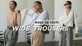 6 Ways to Style Wide Trousers  Try on Outfit Ideas & Style Tips