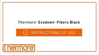 Ecodown Fibers Black  Instructions  Thermore