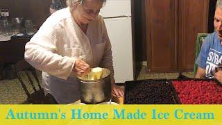 Autumn Makes Home Made Hand Made Ice Cream From Her Cows Milk  - And She Has Electricity