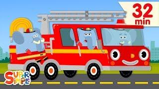 Here Comes The Fire Truck  + More Kids Songs  Super Simple Songs