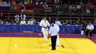 Emil Stalev Bulgaria v Dmitry Savelyev Russia Mens -85kg Kyokushin Knockdown FINAL