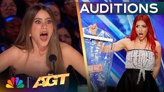 Solange Kardinaly SHOCKS The Judges With Magical Quick Change  Auditions  AGT 2024