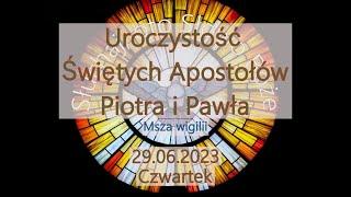 Czytania z dnia 29.06.2023 - Czwartek - Uroczystość świętych Apostołów Piotra i Pawła - Msza wigilii