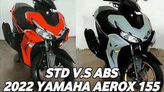 2022 Yamaha AEROX 155 ABS Silver Star V.S AEROX 155 Red Standard Comparison First Look Walkaround