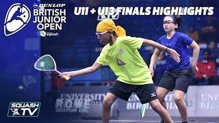 Squash Dunlop British Junior Open 2019 - U11 + U13 Final Highlights