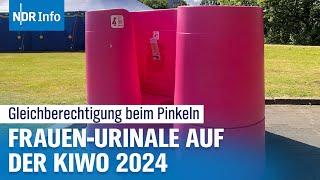 Keine Schlange mehr vor den Frauen-WCs So funktionieren die Urinale auf der KiWo 2024  NDR Info