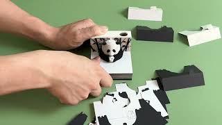 Omoshiroi Block #3D Notepad Mini #Panda Model #Memo Pads #Cute Note Paper #3D Sticky Note# Kids Gift