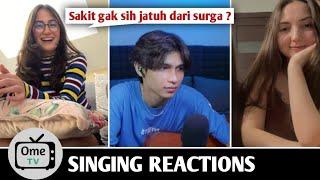 Reaksi ciwik ciwik Eropa setelah di nyanyiin lagu dari bahasa mereka  SINGING REACTIONS OmeTV