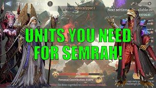Heroes you need for Semrah  Guild Boss 2 Watcher Of Realms