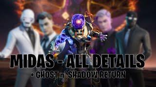 All Information On Midas + Ghost + Shadow  Fortnite Midas’ Return Storyline Update
