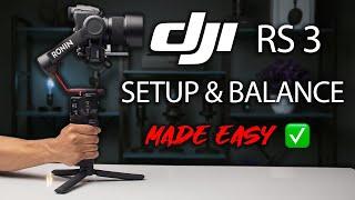 How To Balance DJI Ronin RS3 -  COMPLETE Beginners Guide