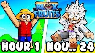 I Spent 24 Hours Beating FIRST SEA in Blox Fruits