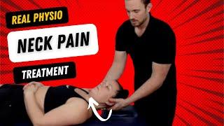 Neck Pain Physiotherapy Treatment Session  Massage Manual Therapy & Exercise for Neck Pain.