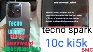 Tecno Spark 10c Kl5k Hard ResetFactory Reset  Tecno country lock Tecno patternpassword Bypass