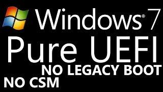 Booting Windows 7 on Pure UEFI
