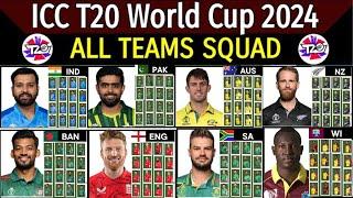 ICC T20 World Cup 2024 - Details & All Team Squad  All Teams Squad T20 World Cup 2024  T20 WC 2024