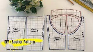 DIY BUSTIER PATTERN  Easy way to make bustier pattern